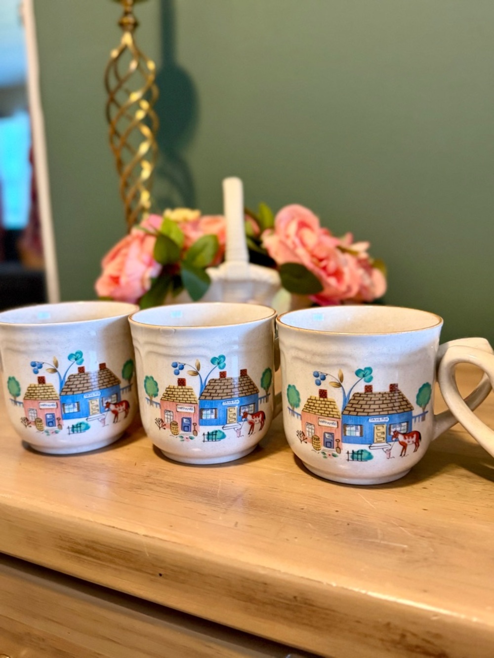 6 Intl Heartland Village Mugs Cottagecore Farmhouse